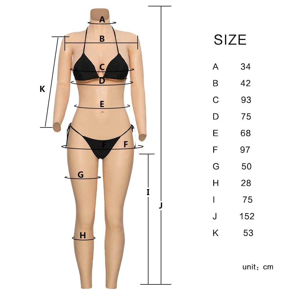 Sixth-generation silicone nine-inch pants, C-E jumpsuit with arms - SANBULE