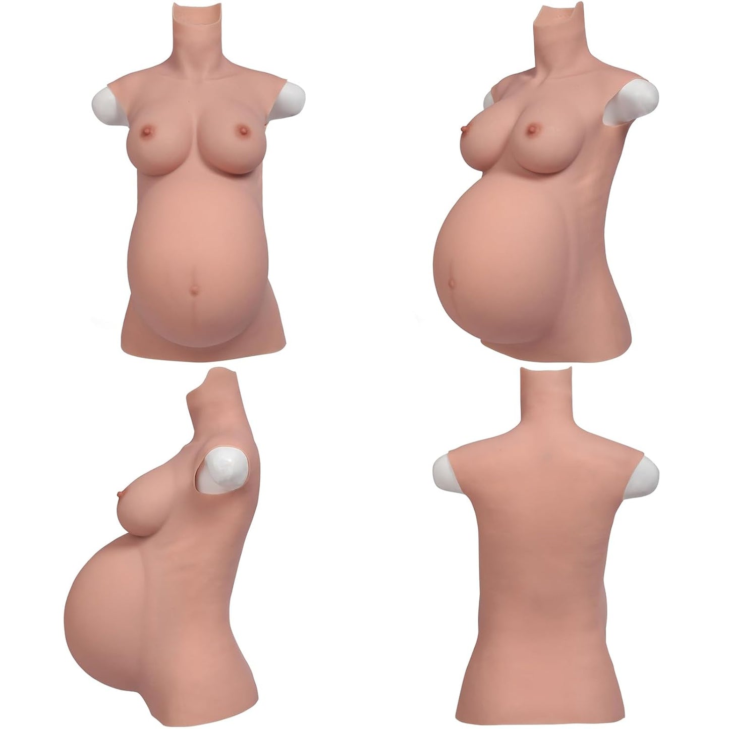 8th Pregnant Belly Fake Pregnant Crossdresser Cosplay Unisex Prosthetic Props Fake Silicone Breast Forms Drag Que - SANBULE