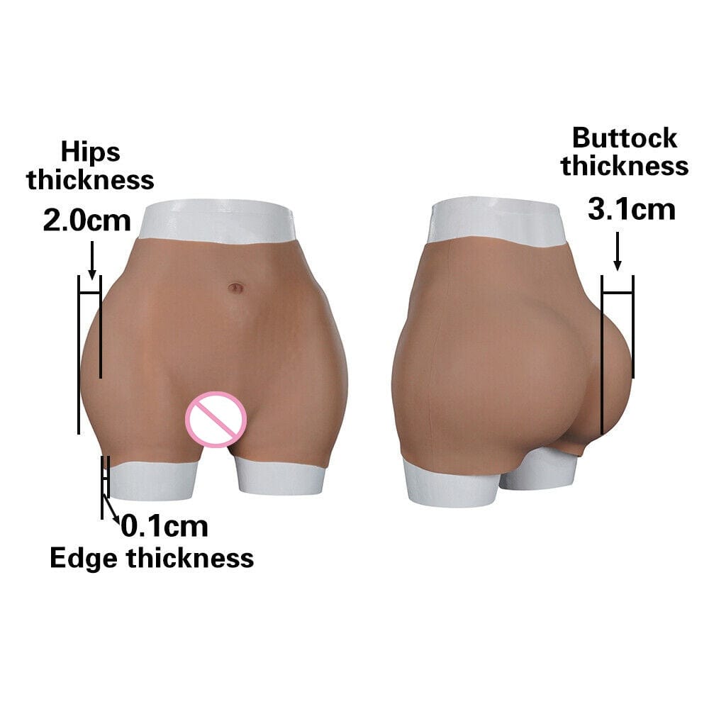 7th Silicone Fake Vagina Panty Thicken Hip Buttock Enhancer - SANBULE