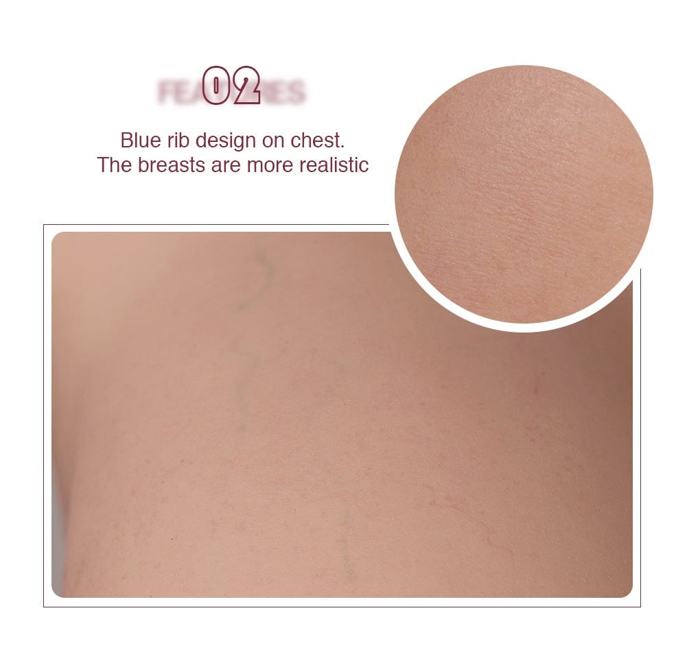 8th Realistic Silicone Fake Belly Artificial Soft Pregnancy Belly With Breasts For Crossdresser Shemale Belly Movie Prop - SANBULE