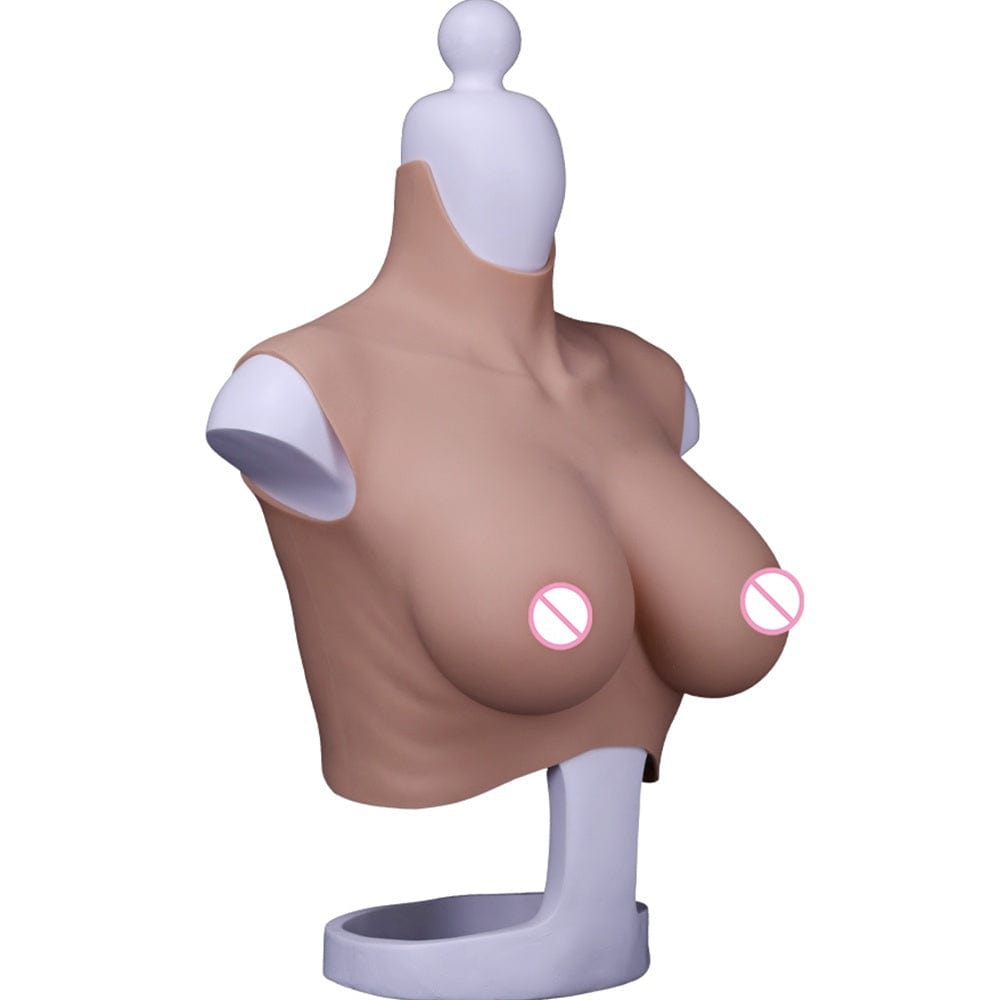 7th Plus size Oil Free Realistic Silicone Breast Forms Chest Plate - SANBULE