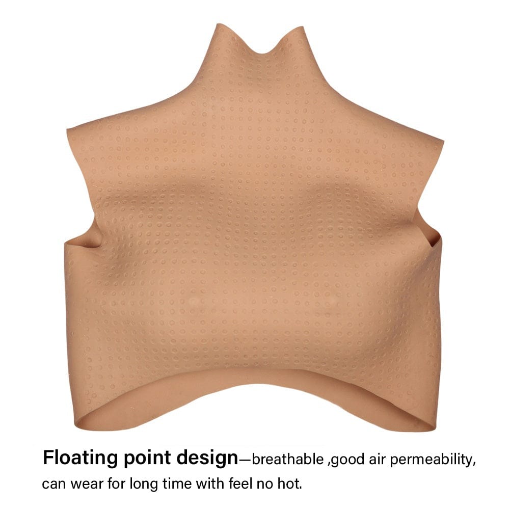 7th Plus size Oil Free Realistic Silicone Breast Forms Chest Plate - SANBULE