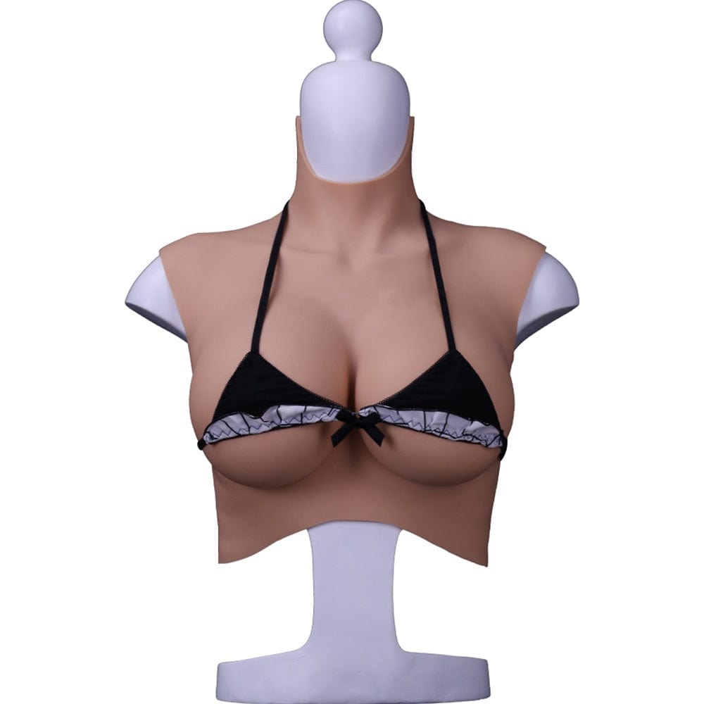 7th Plus size Oil Free Realistic Silicone Breast Forms Chest Plate - SANBULE