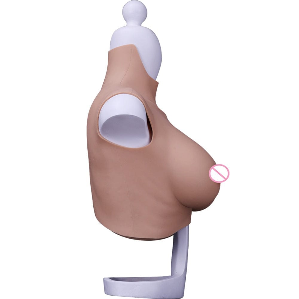 7th Plus size Oil Free Realistic Silicone Breast Forms Chest Plate - SANBULE