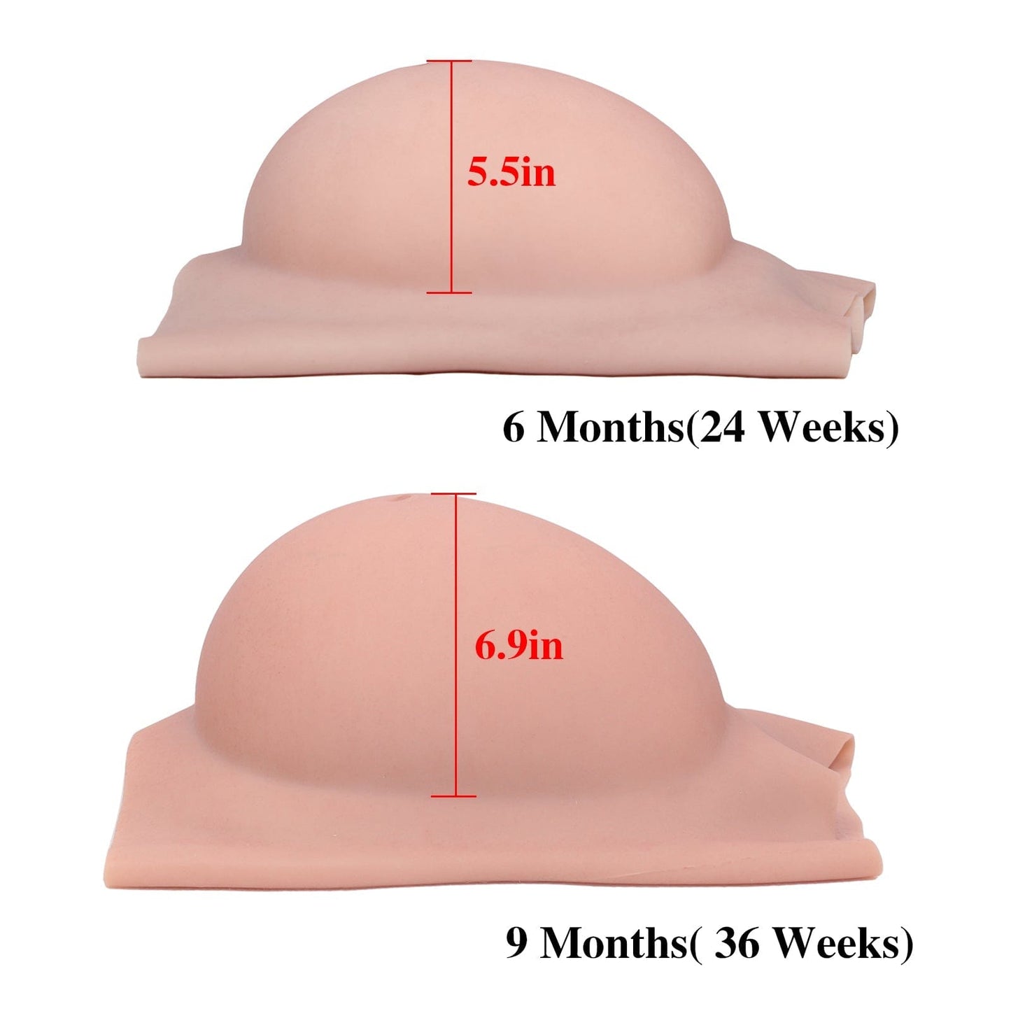 100% Artificial 8th Silicone Fake Pregnant Soft Belly Realistic Silicone Pregnancy Jelly Belly For Crossdresser Unisex Cosplay - SANBULE
