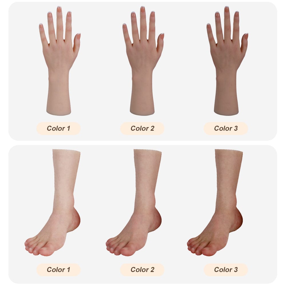Simulation hand model Foot model reddish skin color exhibit foot fetish silicone props Real Shape sexy female foot model - SANBULE
