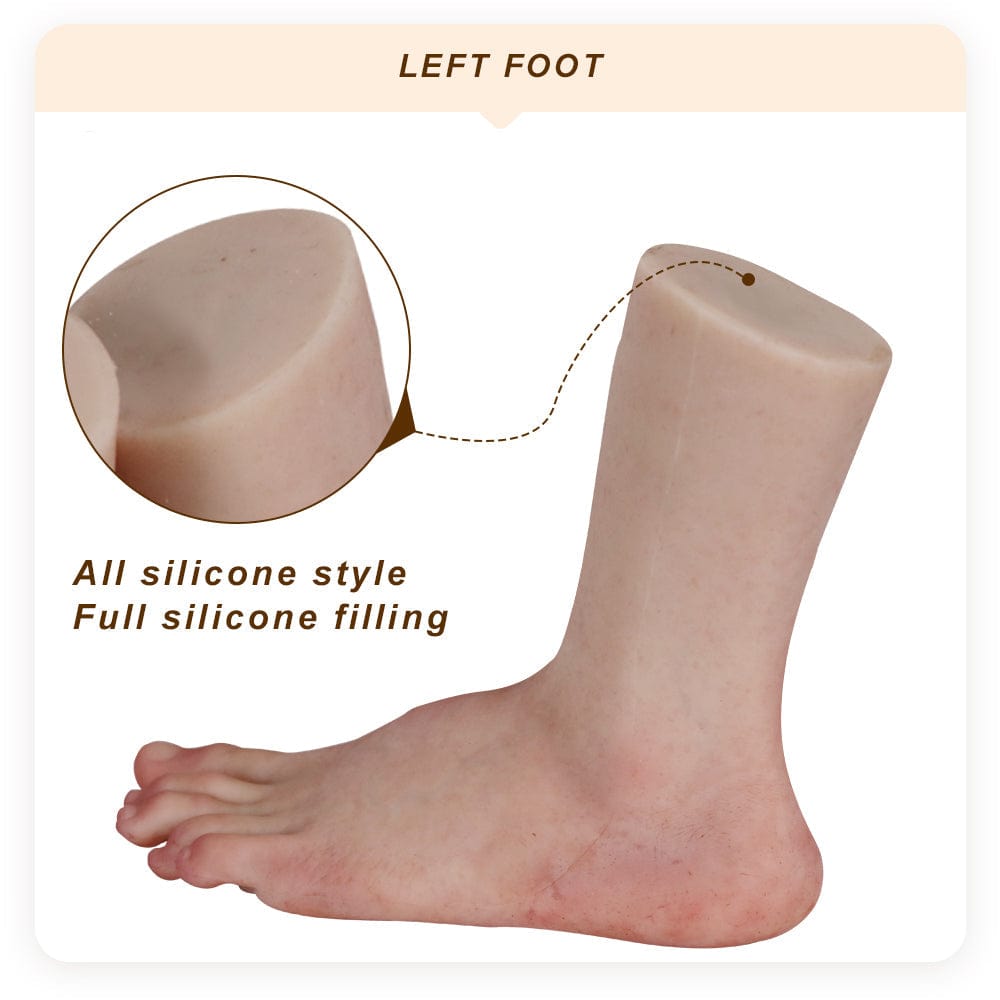 Simulation hand model Foot model reddish skin color exhibit foot fetish silicone props Real Shape sexy female foot model - SANBULE