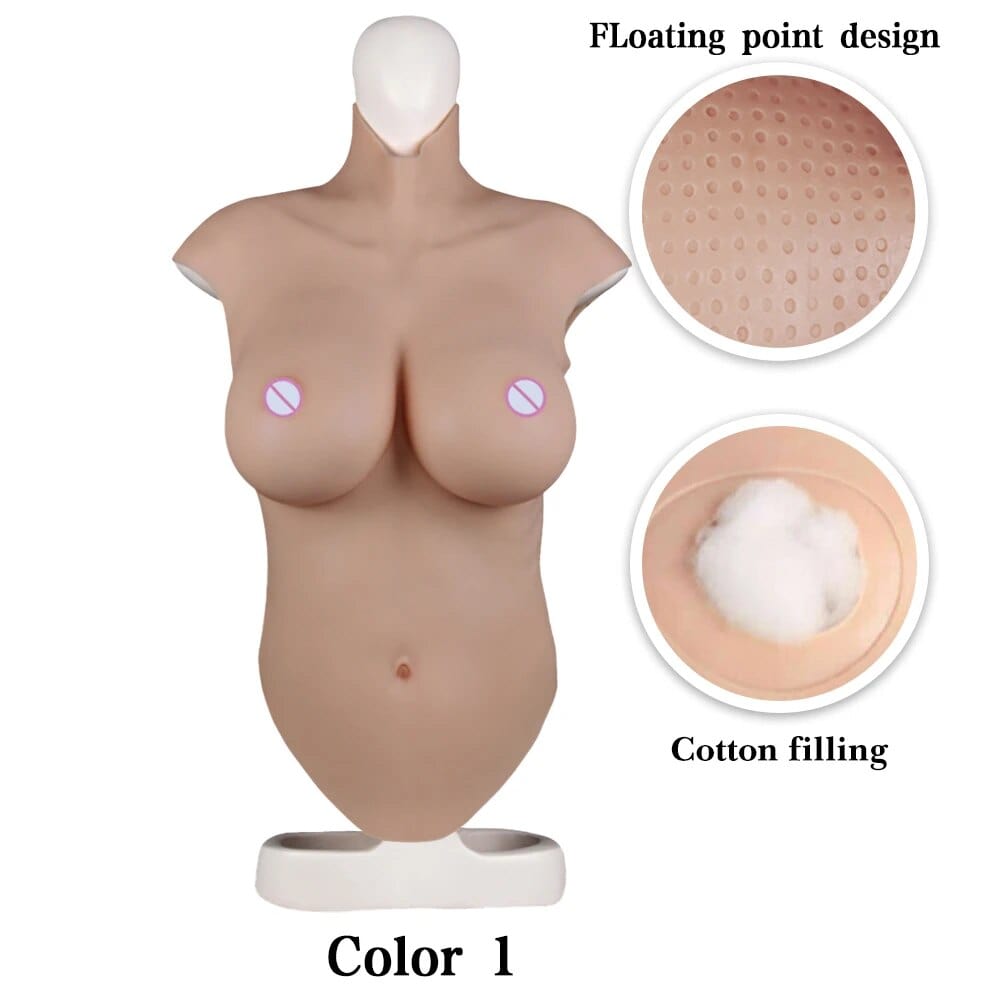 8th Half Bodysuit Realistic Silicone Breast - SANBULE