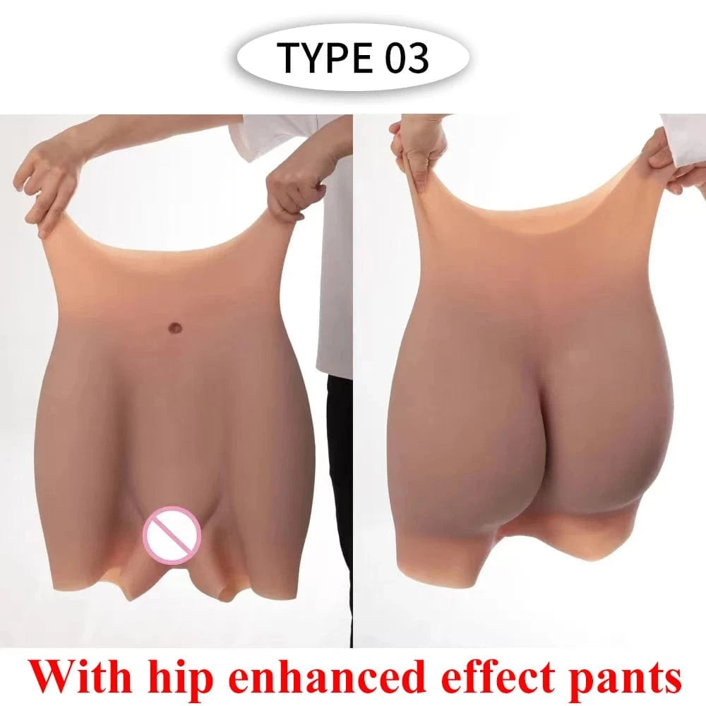 7th Crossdresser Ladyboy Buttock Lift Panties Silicone Hip Enhancer Pants For Cosplay Shemale Crossdressing Pants - SANBULE