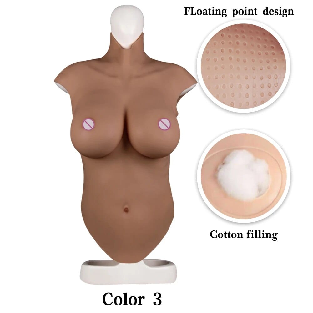 8th Half Bodysuit Realistic Silicone Breast - SANBULE