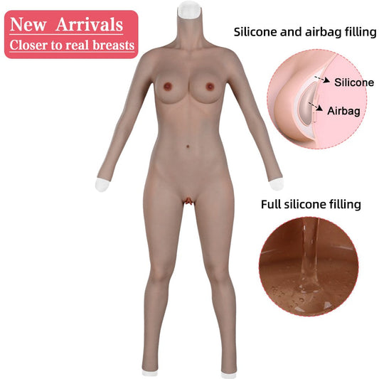 9th Oil-Free Silicone Bodysuit Makeup With Cool Floating Pussy Pussy For Transgender Shemale Boobs Plate Male To Female - SANBULE