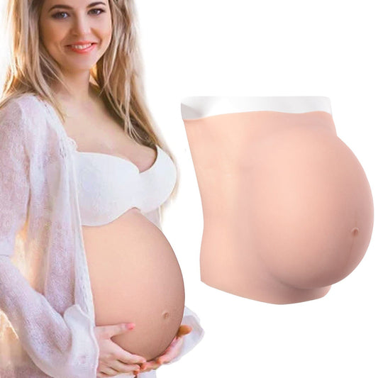 100% Artificial 8th Silicone Fake Pregnant Soft Belly Realistic Silicone Pregnancy Jelly Belly For Crossdresser Unisex Cosplay - SANBULE