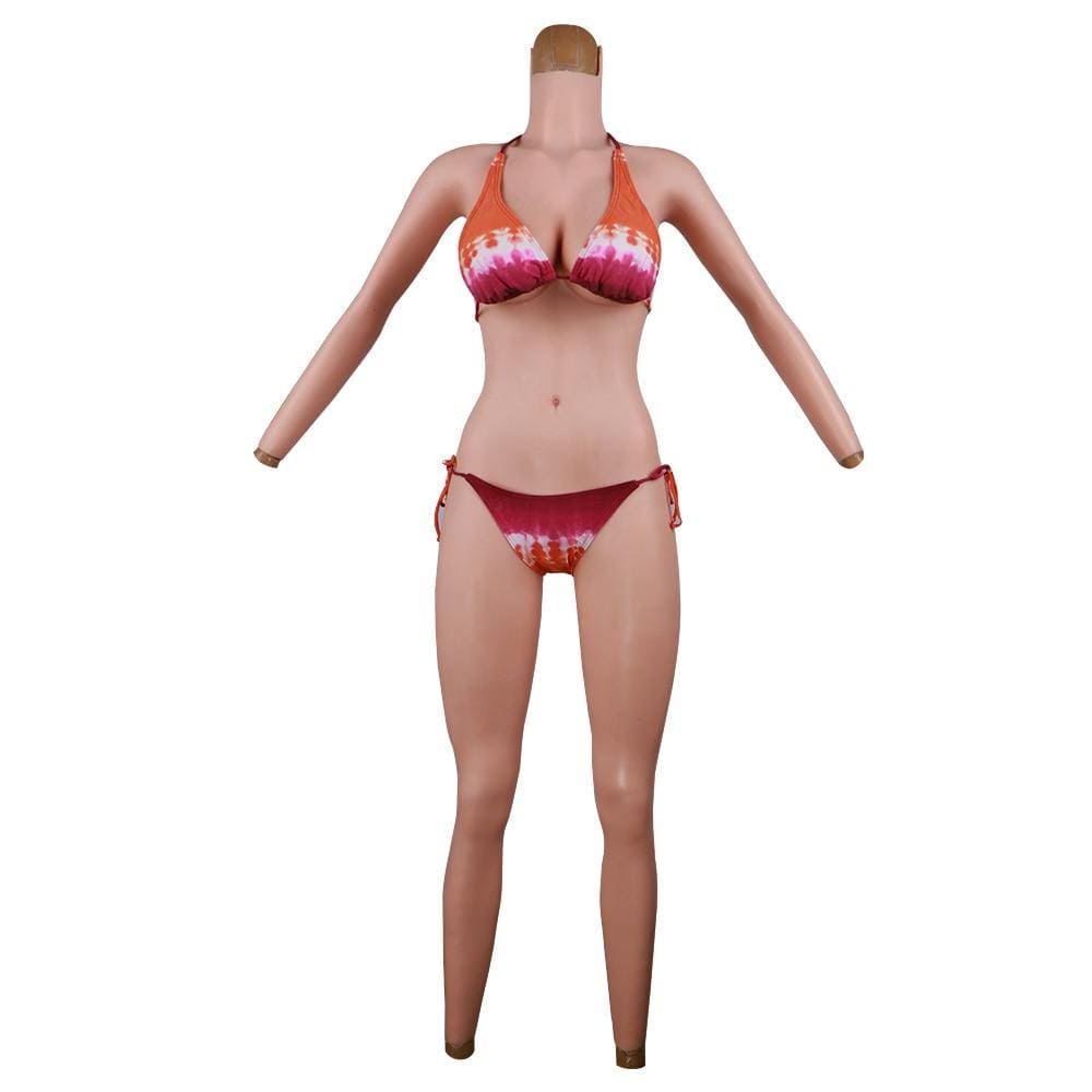 Silicone Bodysuit Silicone Breast and Vagina With Sleeves Buttocks Pad Fake Pussy for T-girl - SANBULE