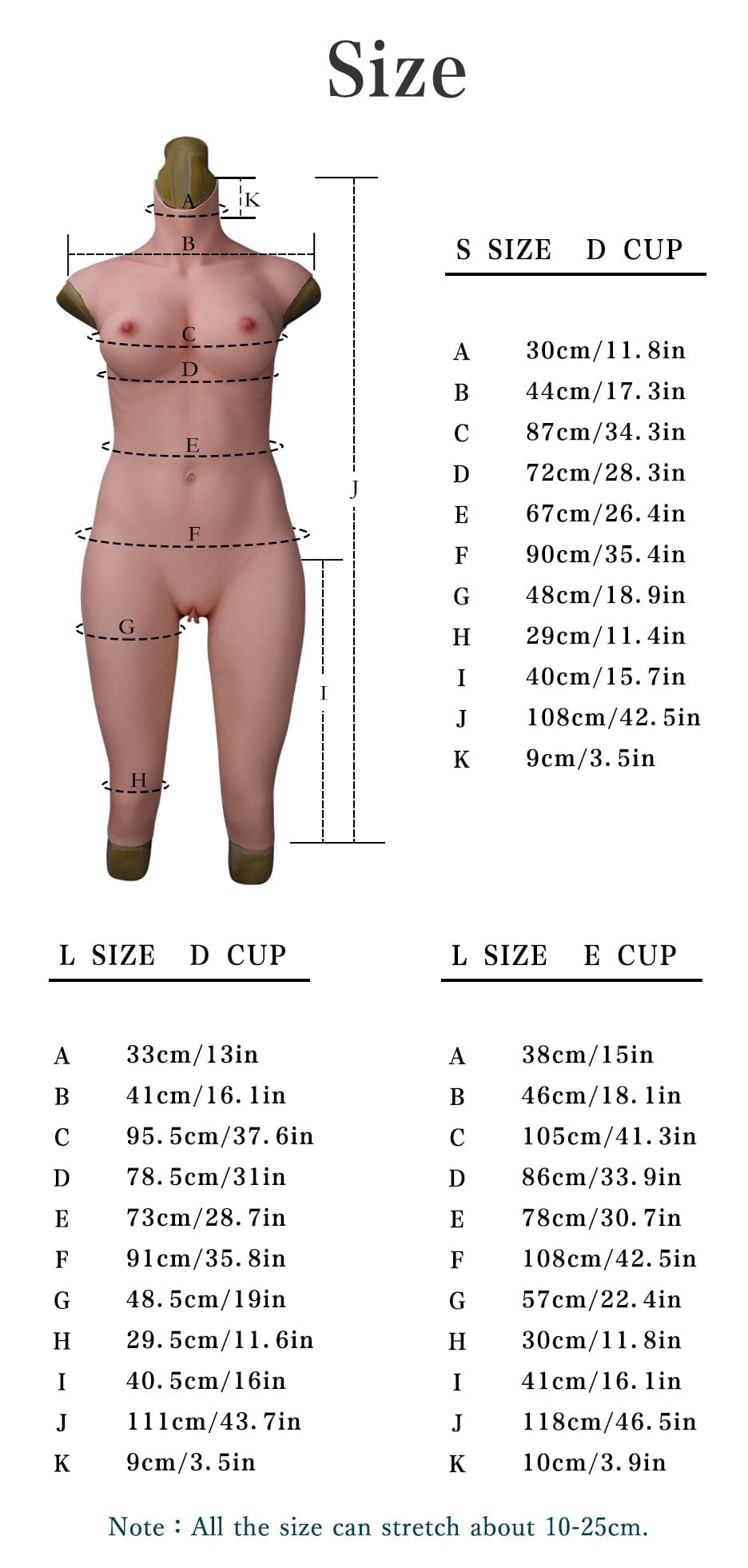 Liquid no-oil Silicone Tight Bodysuit for Male to Female 7th generation - SANBULE