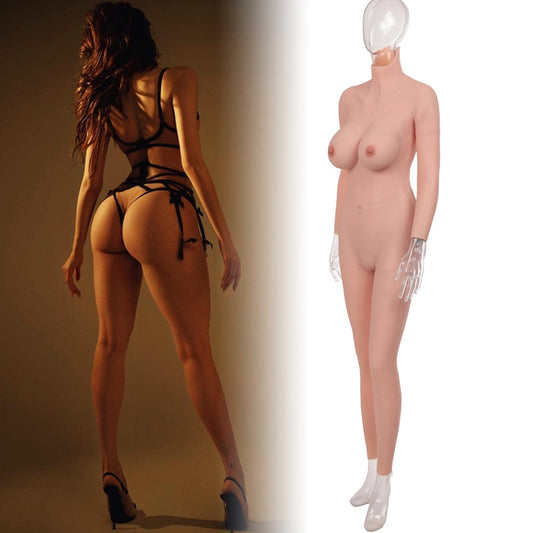 Fake Boobs Silicone Bodysuit For Transvestites Crossdressers 4th generation - SANBULE