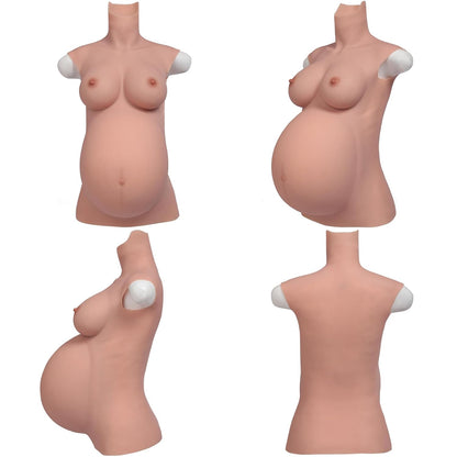 8th Pregnant Belly Fake Pregnant Crossdresser Cosplay Unisex Prosthetic Props Fake Silicone Breast Forms Drag Que - SANBULE