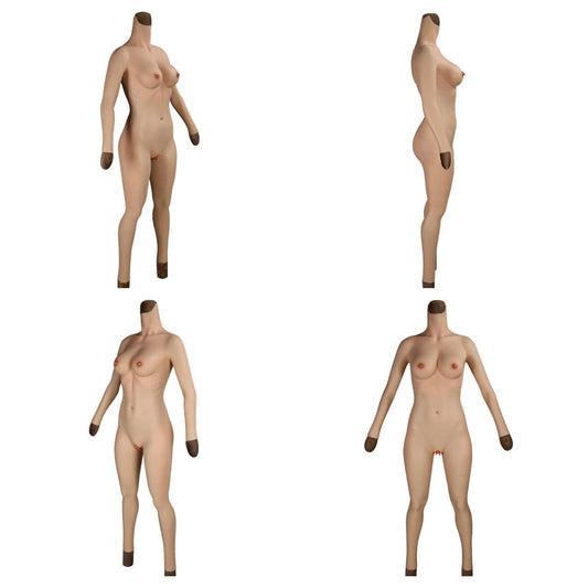 Sixth-generation silicone nine-inch pants, C-E jumpsuit with arms - SANBULE