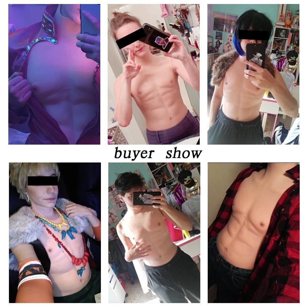 6thSilicone Chest Muscle Abdominal Fake Muscle Suit Vest For Crossdresser Cosplay - SANBULE
