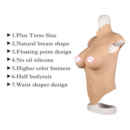 7th Half Bodysuit Realistic Silicone Breast - SANBULE