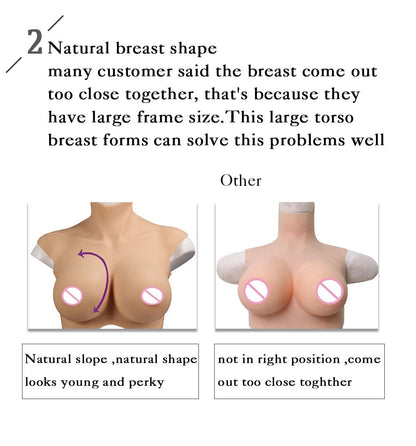 7th Half Bodysuit Realistic Silicone Breast - SANBULE