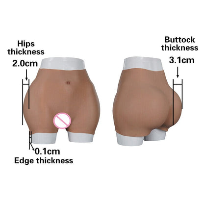 7th Silicone Fake Vagina Panty Thicken Hip Buttock Enhancer - SANBULE