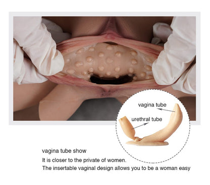 8th Silicone Pant Buttock Hip Up Enhancement Panties Fake Vagina - SANBULE