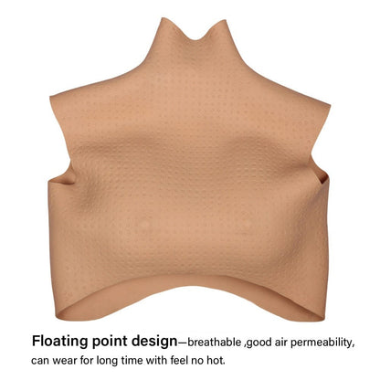 7th Plus size Oil Free Realistic Silicone Breast Forms Chest Plate - SANBULE