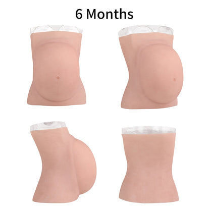 100% Artificial 8th Silicone Fake Pregnant Soft Belly Realistic Silicone Pregnancy Jelly Belly For Crossdresser Unisex Cosplay - SANBULE