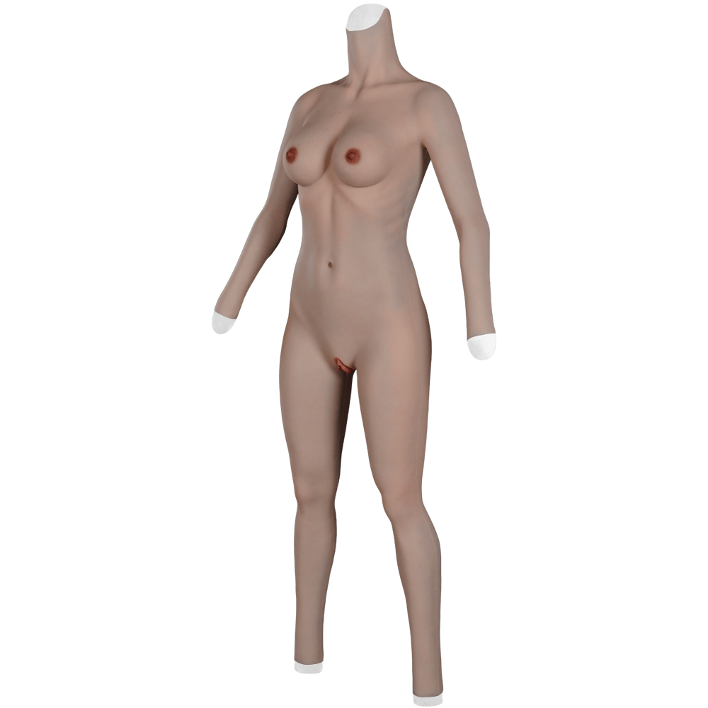 9th Oil-Free Silicone Bodysuit Makeup With Cool Floating Pussy Pussy For Transgender Shemale Boobs Plate Male To Female - SANBULE