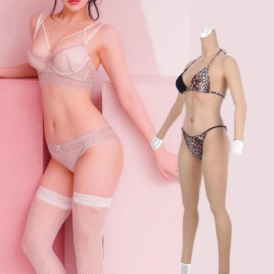 Generation Full body No-oil Silicone Bodysuit C and E cup For transvestites - SANBULE