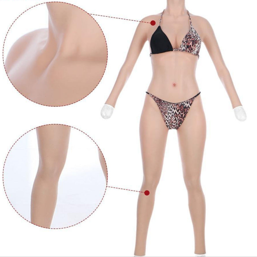 Generation Full body No-oil Silicone Bodysuit C and E cup For transvestites - SANBULE