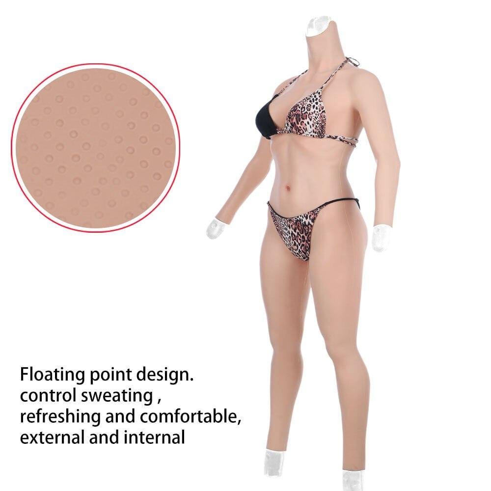 Generation Full body No-oil Silicone Bodysuit C and E cup For transvestites - SANBULE