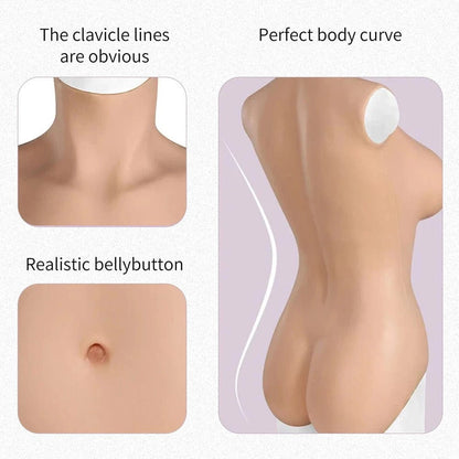The fourth-generation silicone false chest jumpsuit - SANBULE