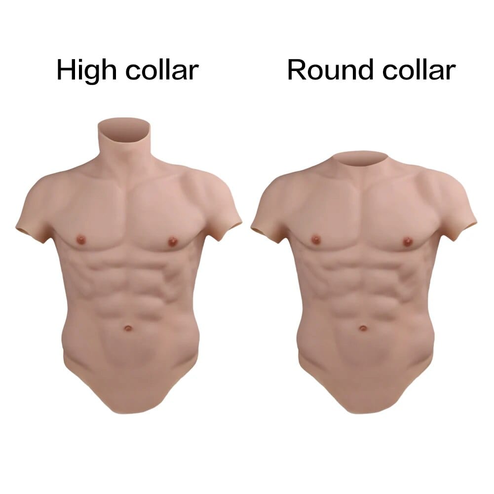 6th Fake Chest Silicone Simulation Muscle Abs Breast Forms - SANBULE