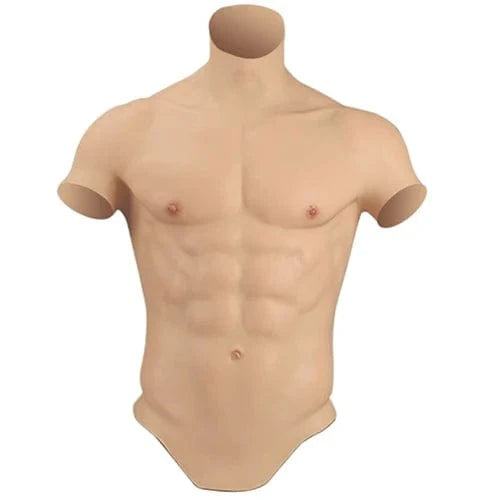 8th Upgraded Silicone Muscle Suit Breastplate Fake Chest Muscle - SANBULE