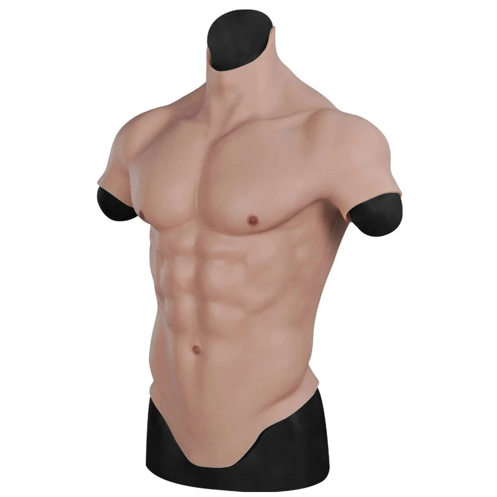 8th Upgraded Silicone Muscle Suit Breastplate Fake Chest Muscle - SANBULE