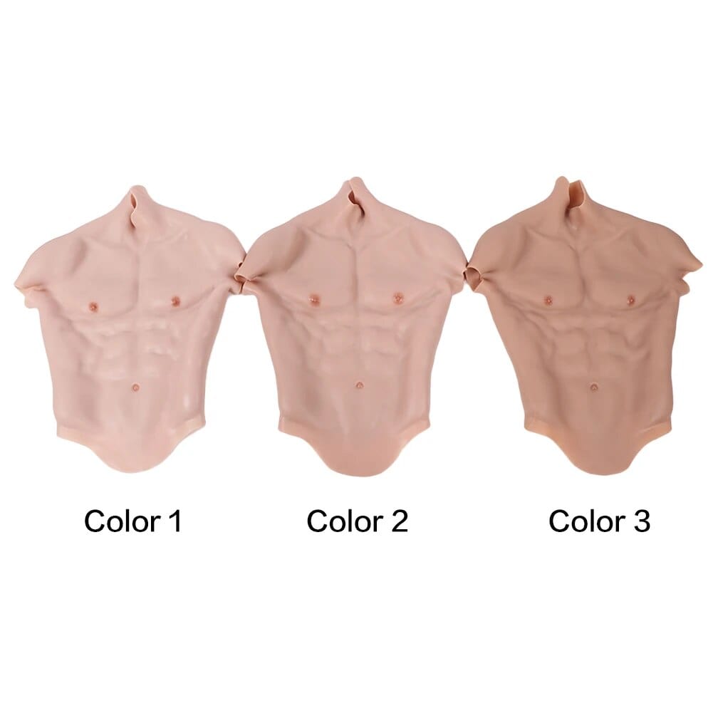 6th Fake Chest Silicone Simulation Muscle Abs Breast Forms - SANBULE