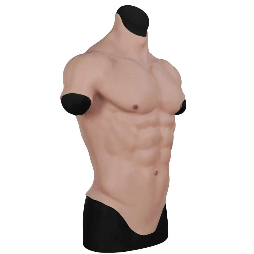 8th Upgraded Silicone Muscle Suit Breastplate Fake Chest Muscle - SANBULE