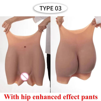 7th Crossdresser Ladyboy Buttock Lift Panties Silicone Hip Enhancer Pants For Cosplay Shemale Crossdressing Pants - SANBULE