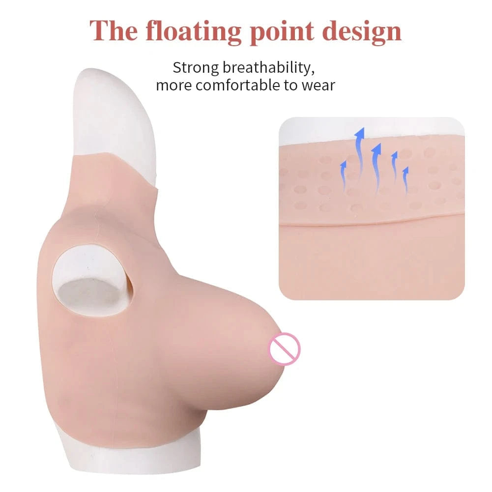 7th Big Size No Oil Silicone Breast Forms Realistic Fake Boobs Enhancer For Shemale Transgender Crossdresser. - SANBULE