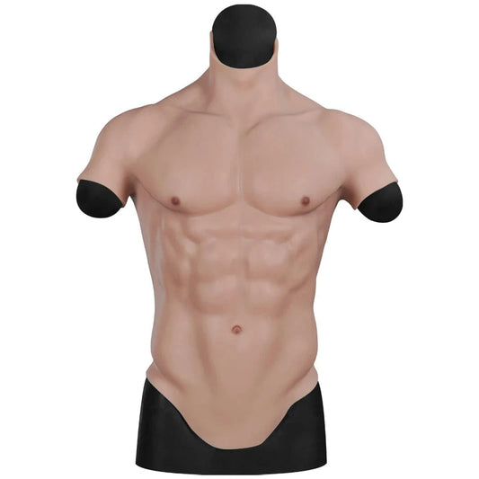 8th Upgraded Silicone Muscle Suit Breastplate Fake Chest Muscle - SANBULE