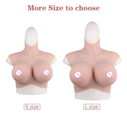 7th Big Size No Oil Silicone Breast Forms Realistic Fake Boobs Enhancer For Shemale Transgender Crossdresser. - SANBULE