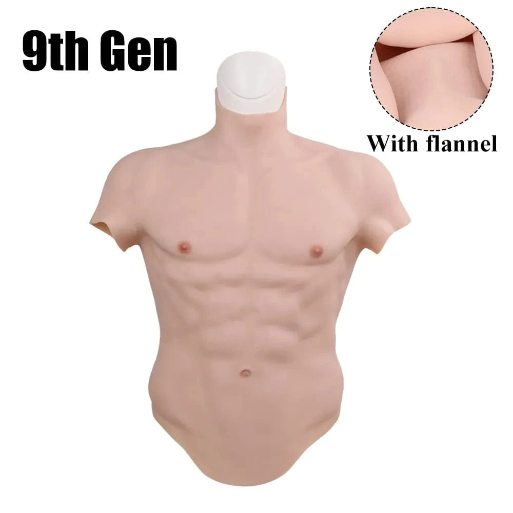 9th No Oil Upgraded Silicone Muscle Suit Breastplate - SANBULE