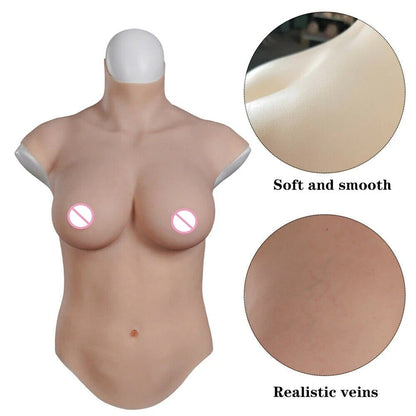 8th Half Bodysuit Realistic Silicone Breast - SANBULE