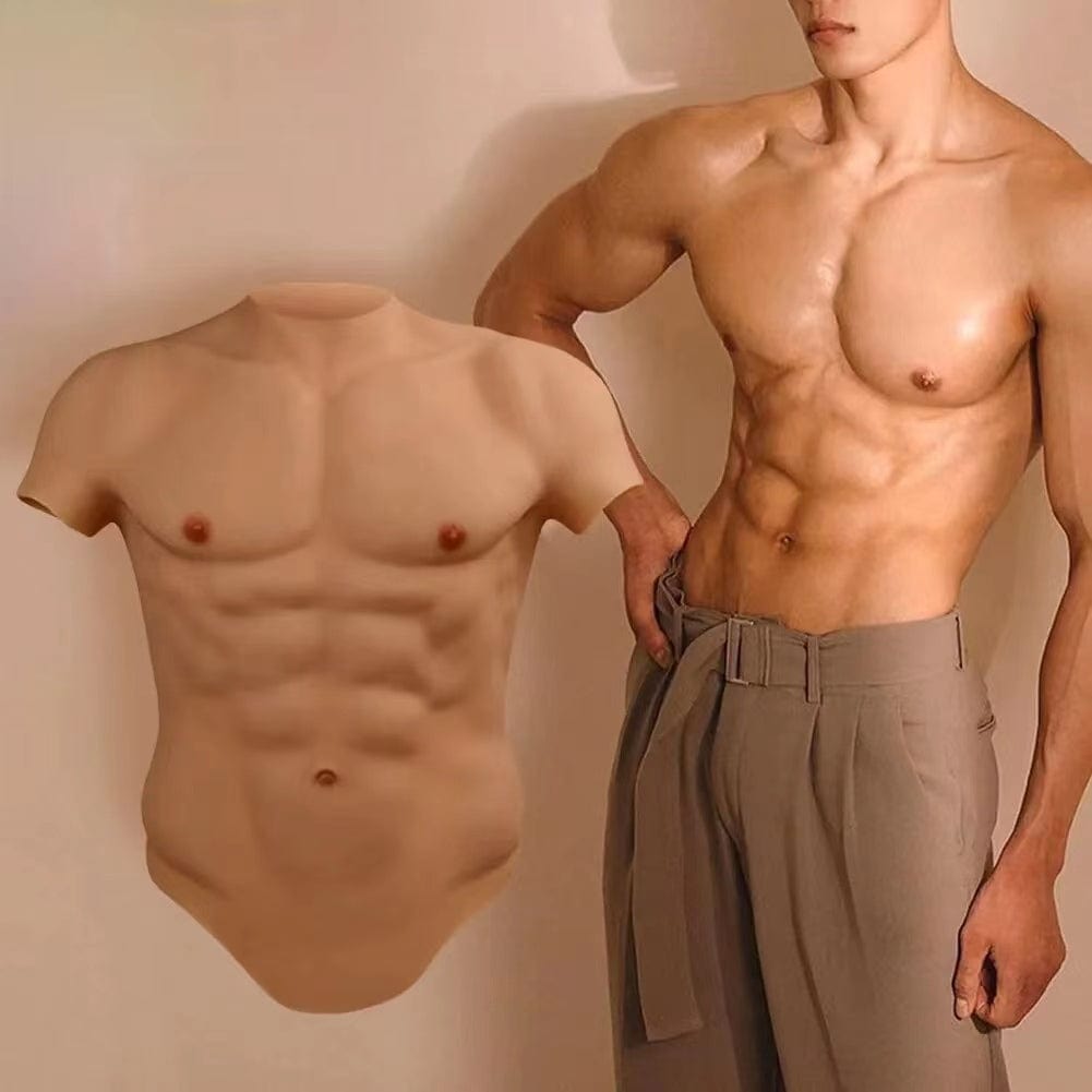 6th Fake Chest Silicone Simulation Muscle Abs Breast Forms - SANBULE